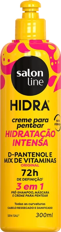 CREME PARA PENTEAR SALON LINE 0300ML HIDRA HIDRATAÇÃO INTENSA 3EM1