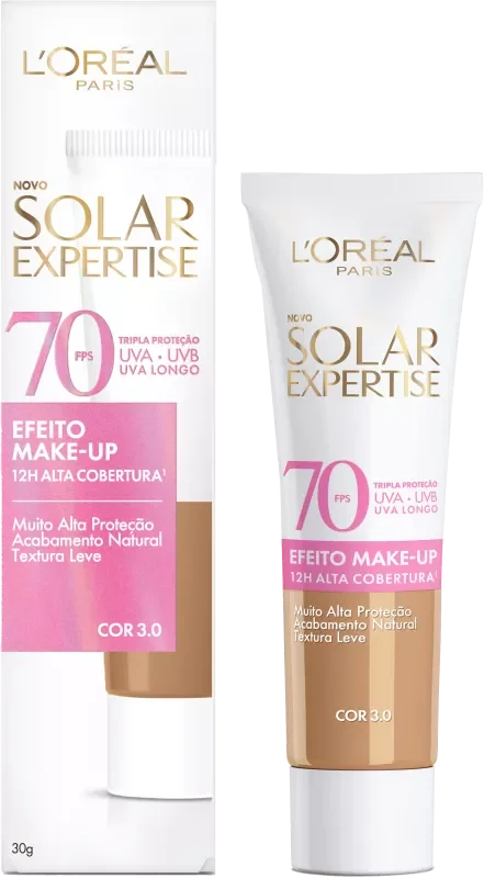 PROTETOR SOLAR FACIAL LOREAL 030G F70 EFEITO MAKE-UP COR 3.0