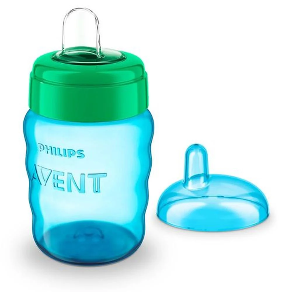 Copo Philips Avent Easy Sip com Bico de Silicone Azul 9 Meses+ Capacidade 260ml