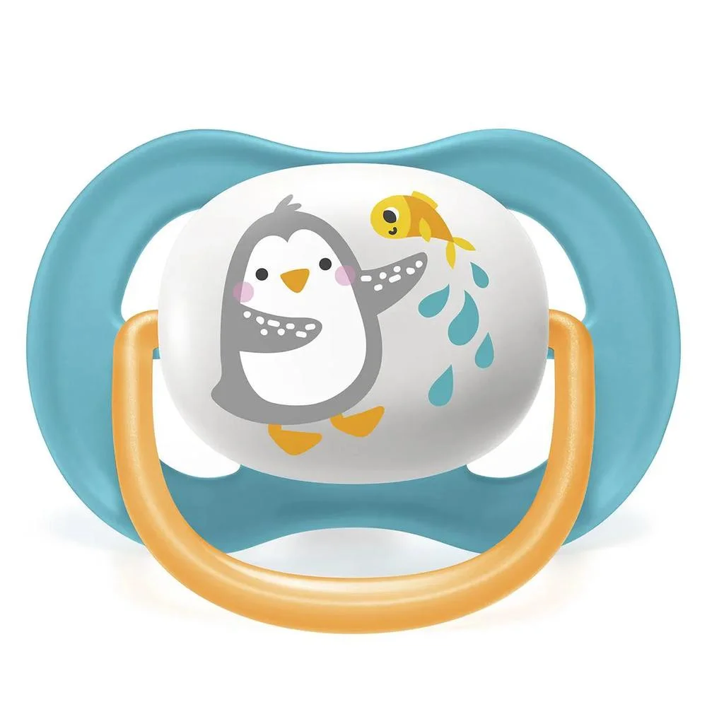 Chupeta Avent Ultra Air Pinguim Be Happy 6-18 Meses com 1 Unidade